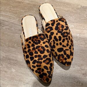 Leopard Print Women's Mules